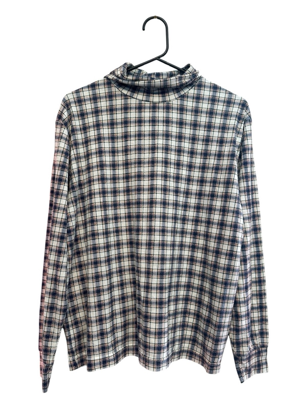 Vintage 90’s Carriage House Sport Plaid Long-Sleeve Mock Neck Top Medium